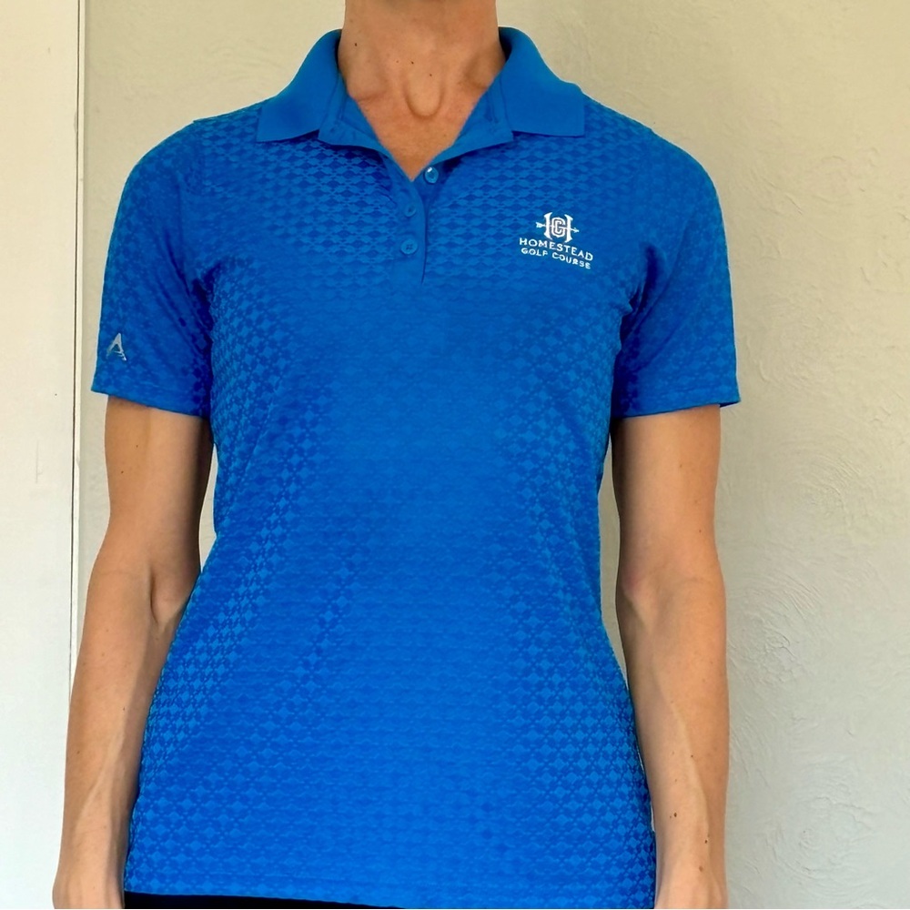 CUTE & BREATHABLE, Blue polo shirt from Homestead Golf Course #golf #tennis